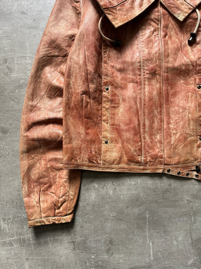 2000's "VERA" FADED LEATHER JACKET