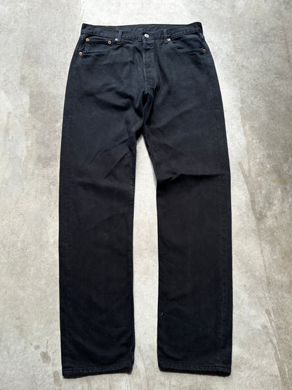 LEVIS 501 BLACK DENIM 36/36