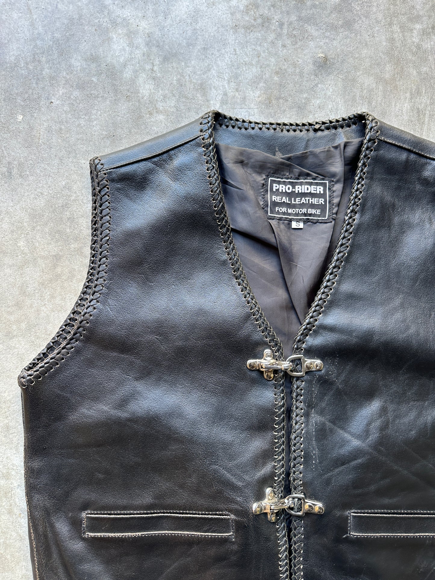 1990's MOTORCYCLE LEATHER VEST