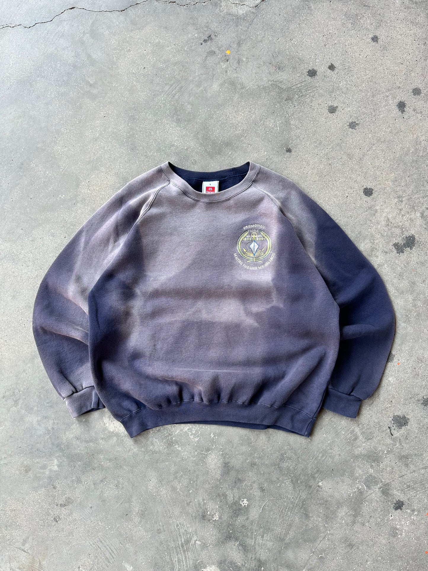 90s SUNFADED FRENCH WORKWEAR CREWNECK