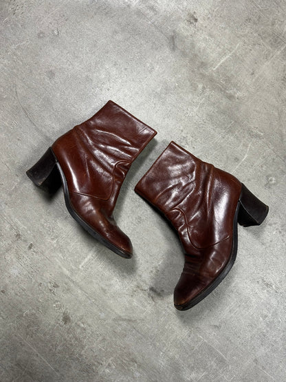 SQUARE TOE LEATHER SHOES