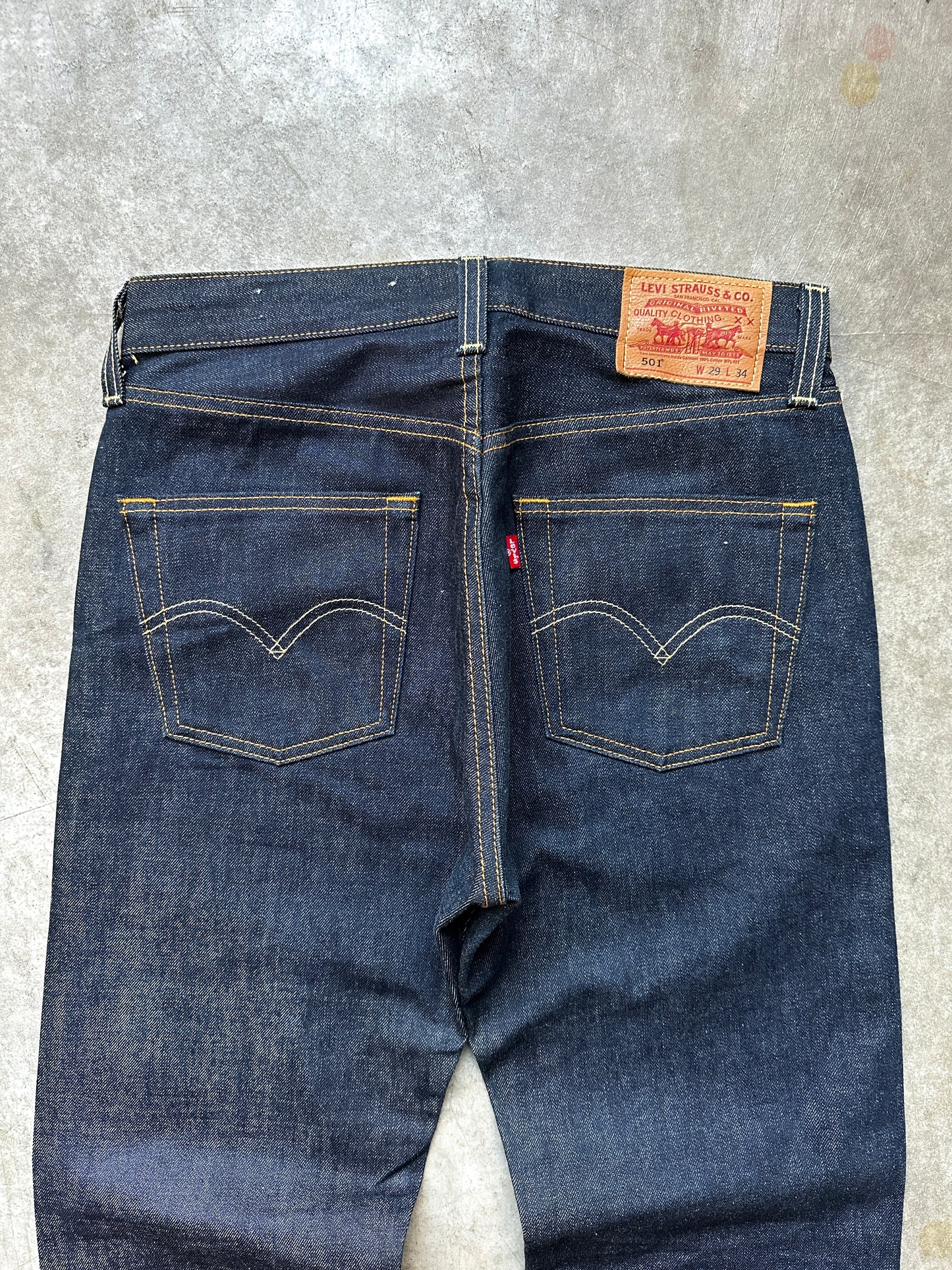 LEVIS 501 RAW DENIM 29/34