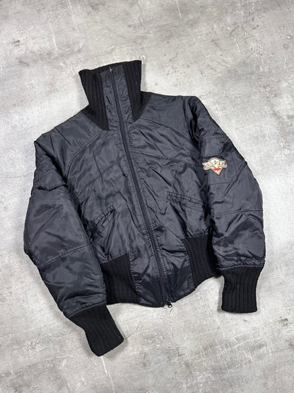 Y2K ARMY PATCH BOMBER JACKET