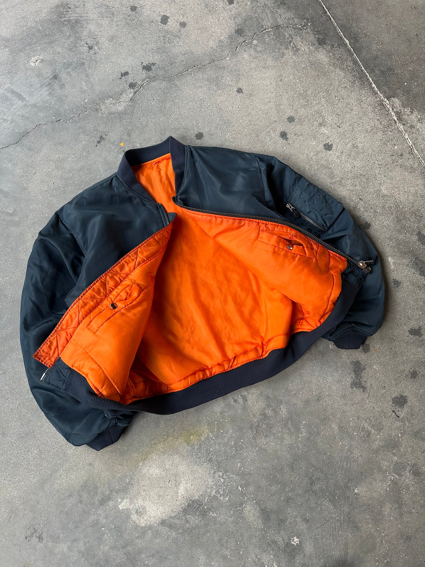 80s MA-1 FLIGHT BOMBER JACKET (IDEAL ZIP)