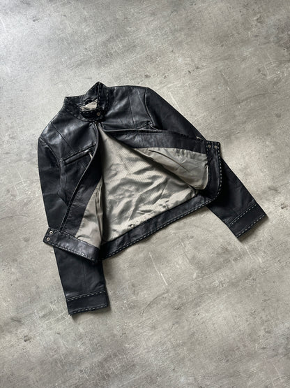 2000's STITCH LEATHER JACKET