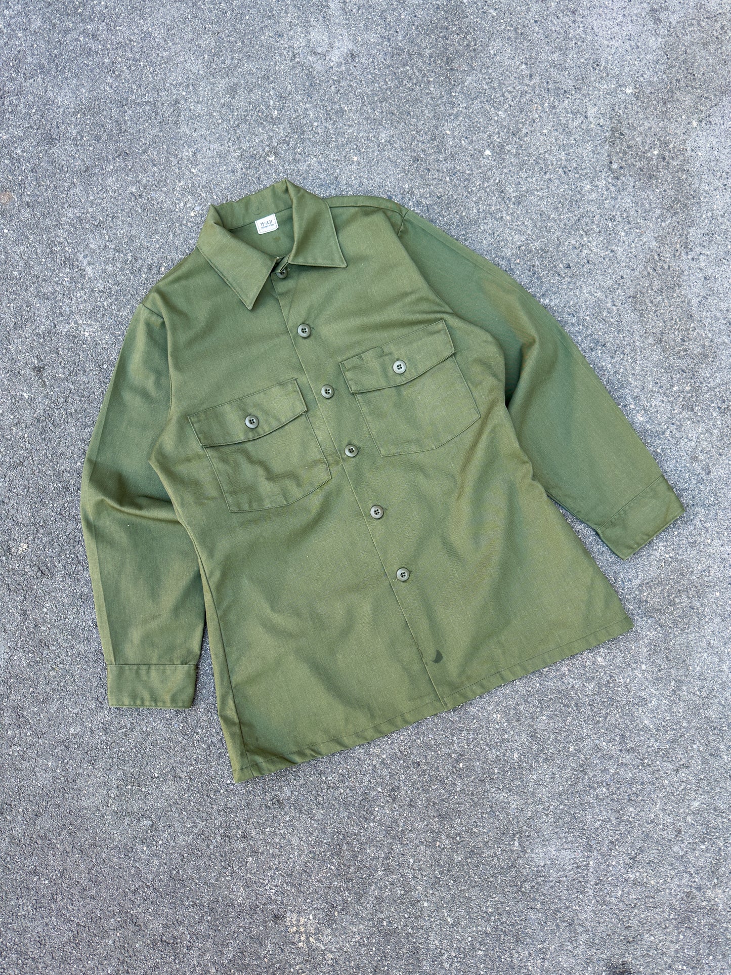 1987's U.S. ARMY OG 507 UTILITY SHIRT