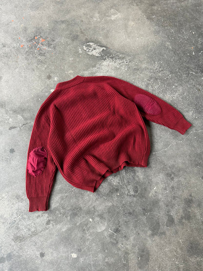 VINTAGE RED WOMAN SWEATER CARDIGAN