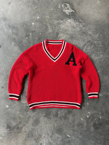 2000's V NECK COLLEGE SWEATER