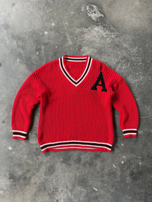 2000's V NECK COLLEGE SWEATER