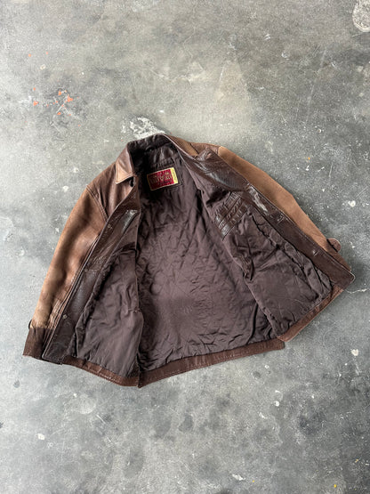 1990s VINTAGE LEATHER COAT