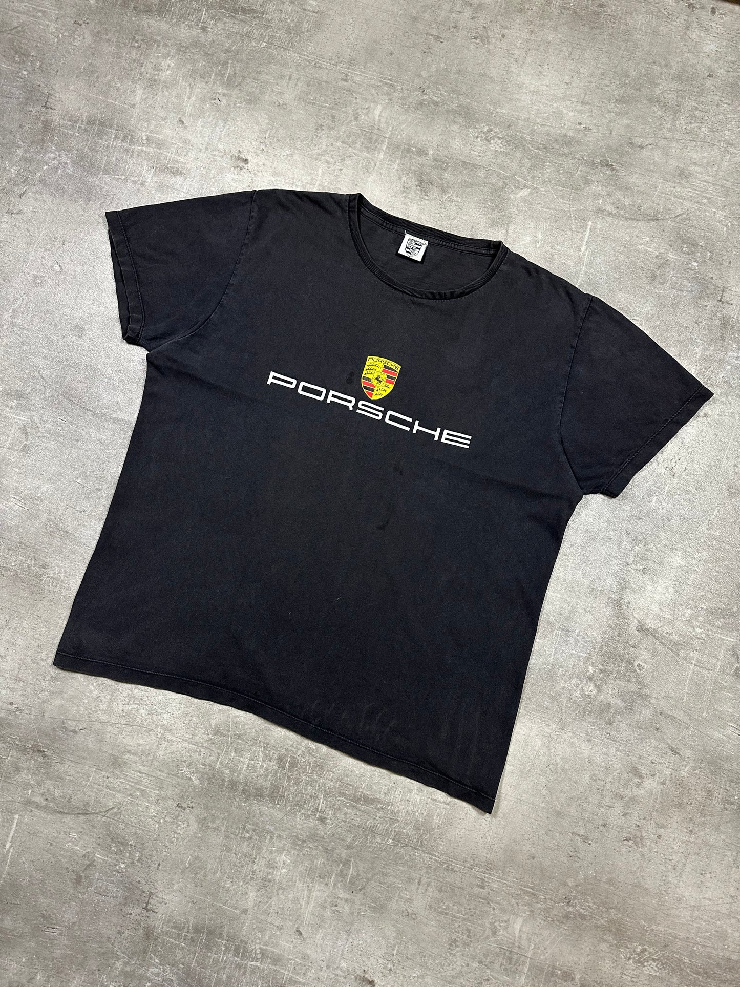 2000S “PORSCHE” BIG LOGO DISTRESSED TEE