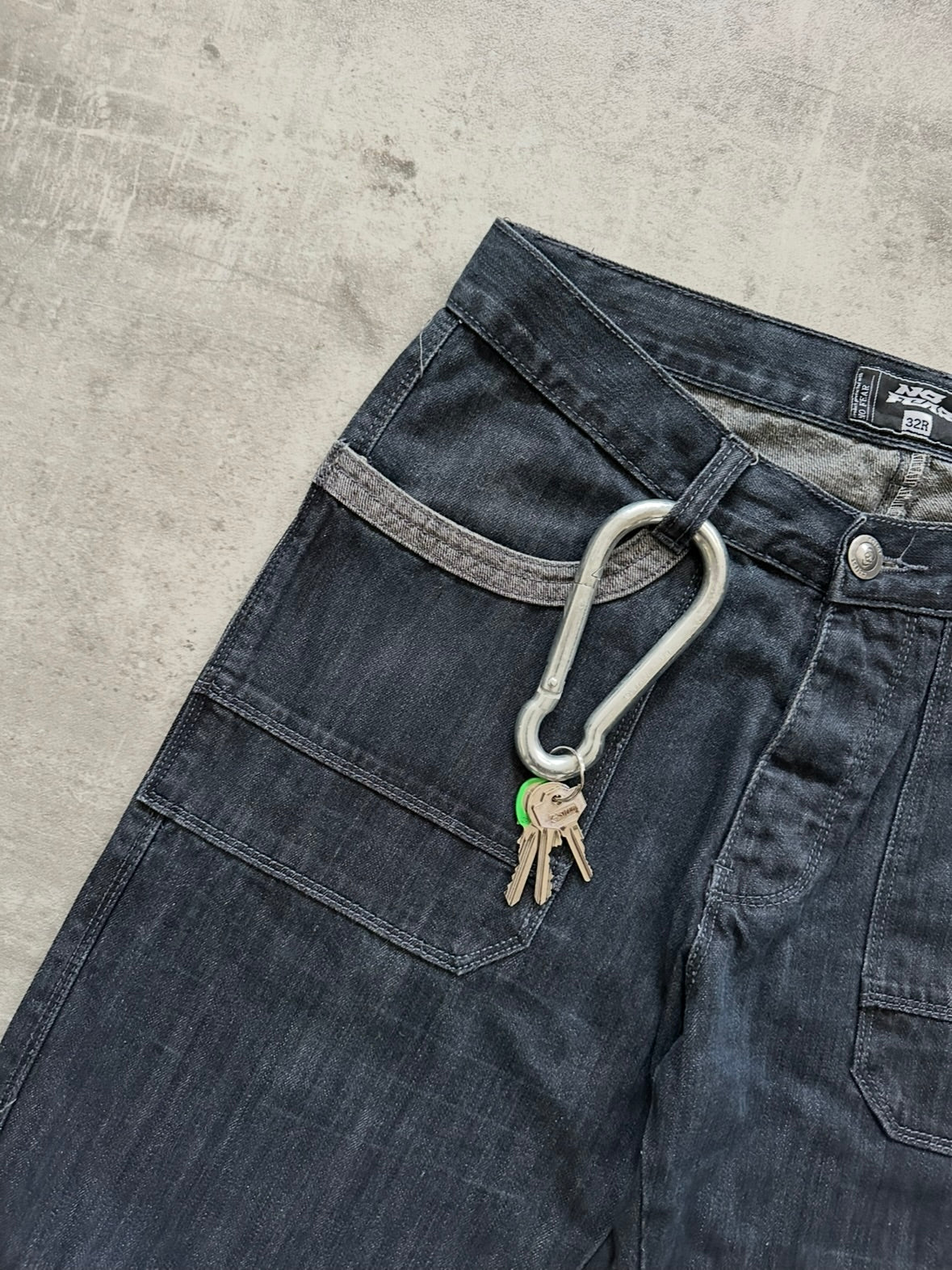 2000s NOFEAR HIP HOP DENIM W32