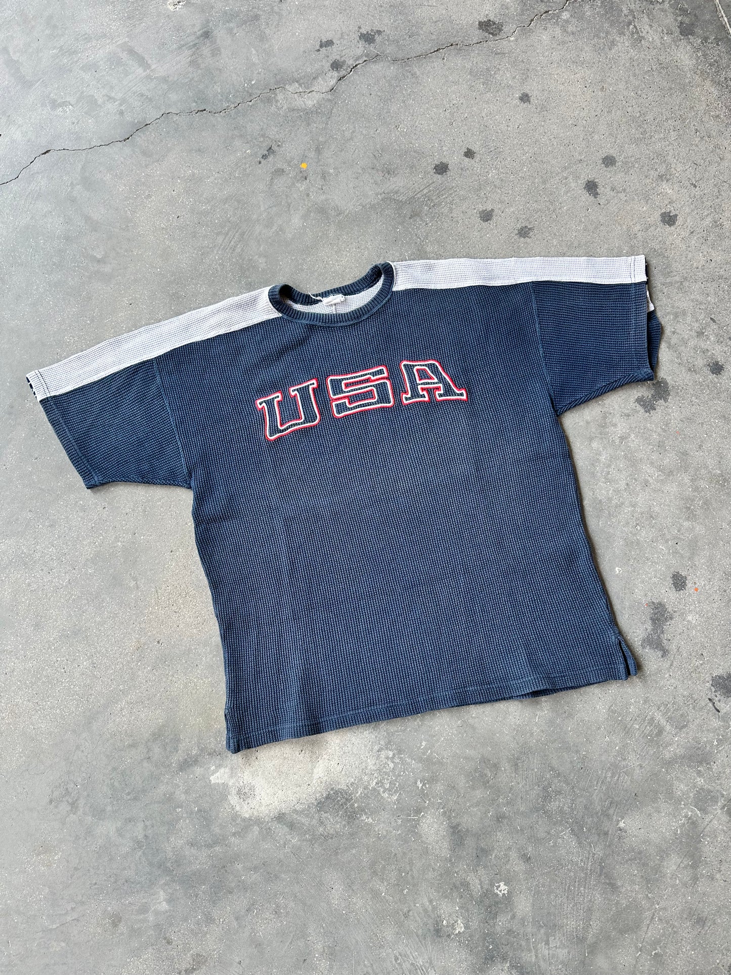 90s CHAMPION USA THERMAL WAFFLE TEE
