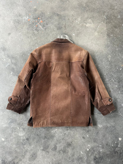 1990s VINTAGE LEATHER COAT