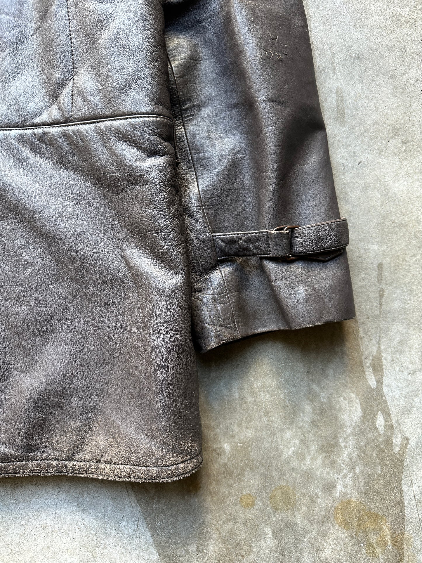 2000's MOTORCYCLE TYPE LEATHER JACKET