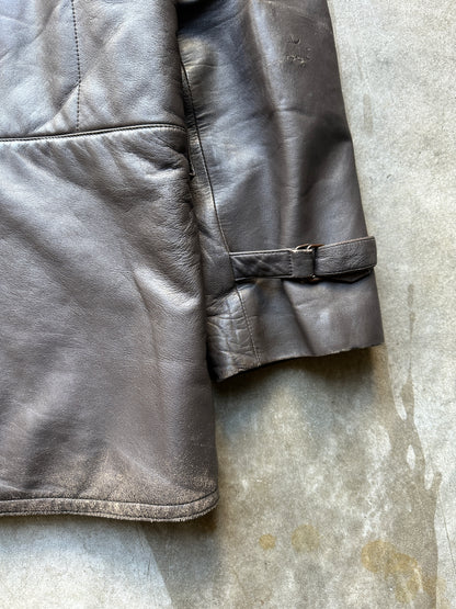 2000's MOTORCYCLE TYPE LEATHER JACKET