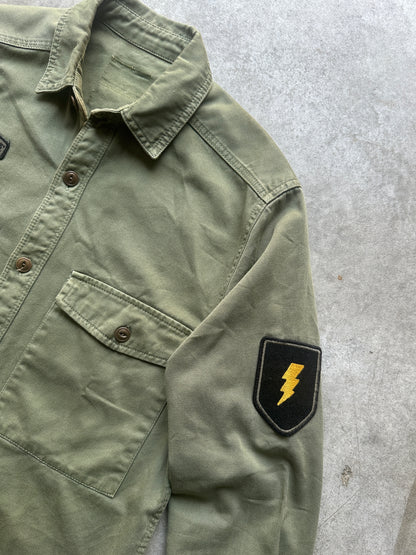 VINTAGE GREEN ARMY STYLE SHIRT