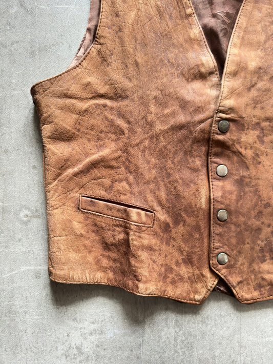 1990's BROWN LEATHER VEST