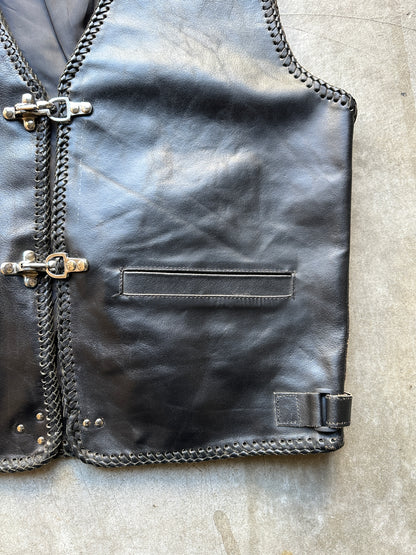 1990's MOTORCYCLE LEATHER VEST