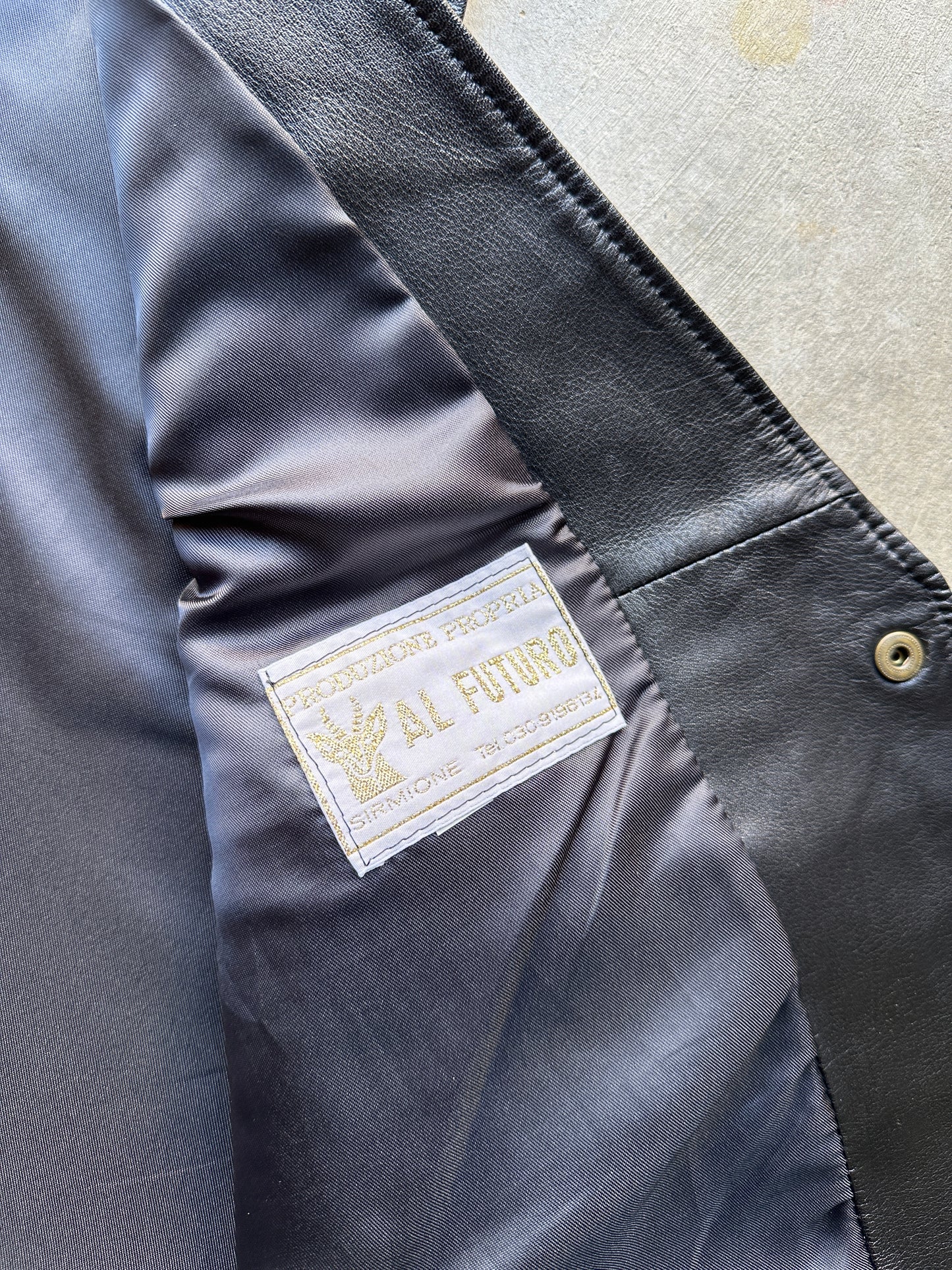 1990's BLACK LEATHER VEST