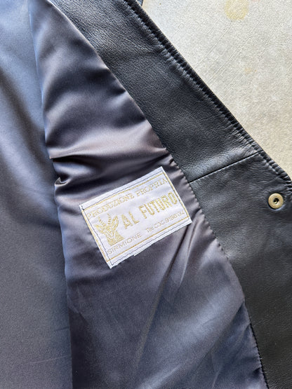 1990's BLACK LEATHER VEST
