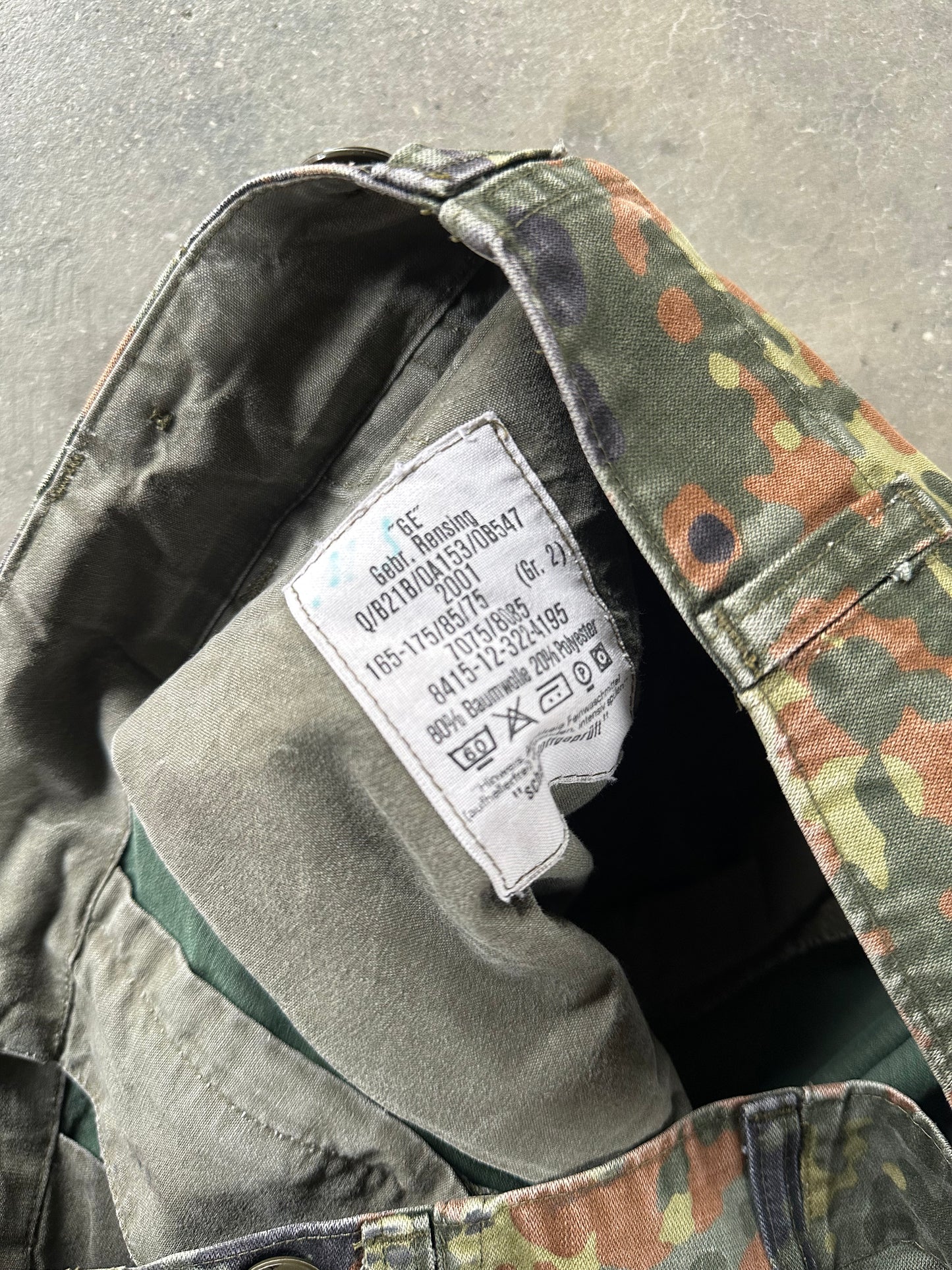 2001 GERMAN ARMY PANTS (FLECKTARN CAMO)