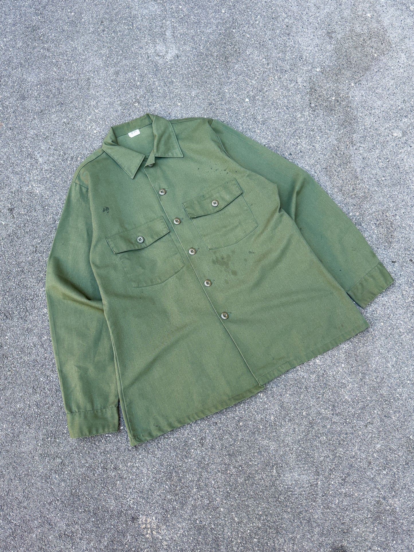 1987's U.S. ARMY OG 507 UTILITY SHIRT