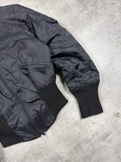 Y2K ARMY PATCH BOMBER JACKET