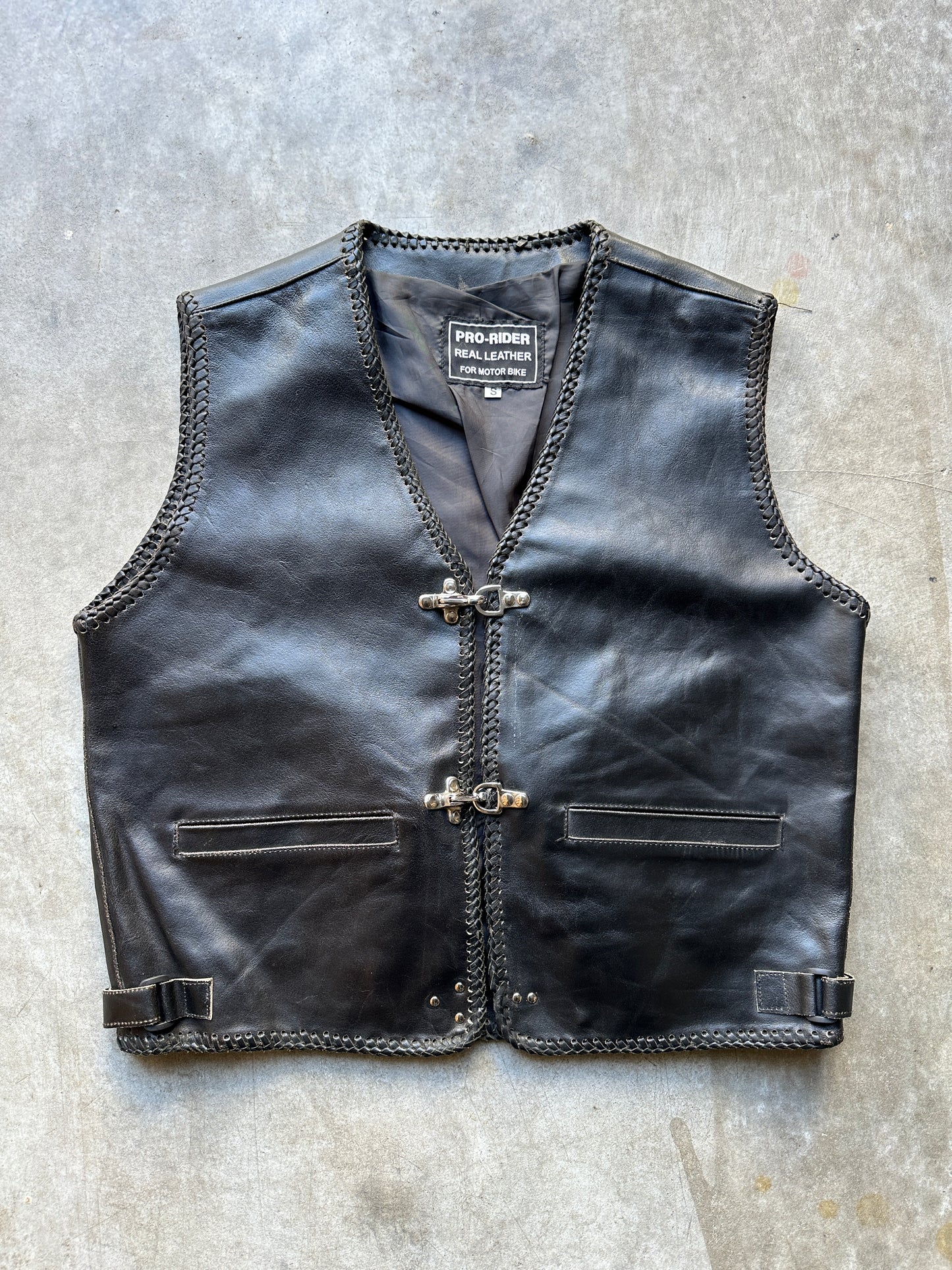 1990's MOTORCYCLE LEATHER VEST