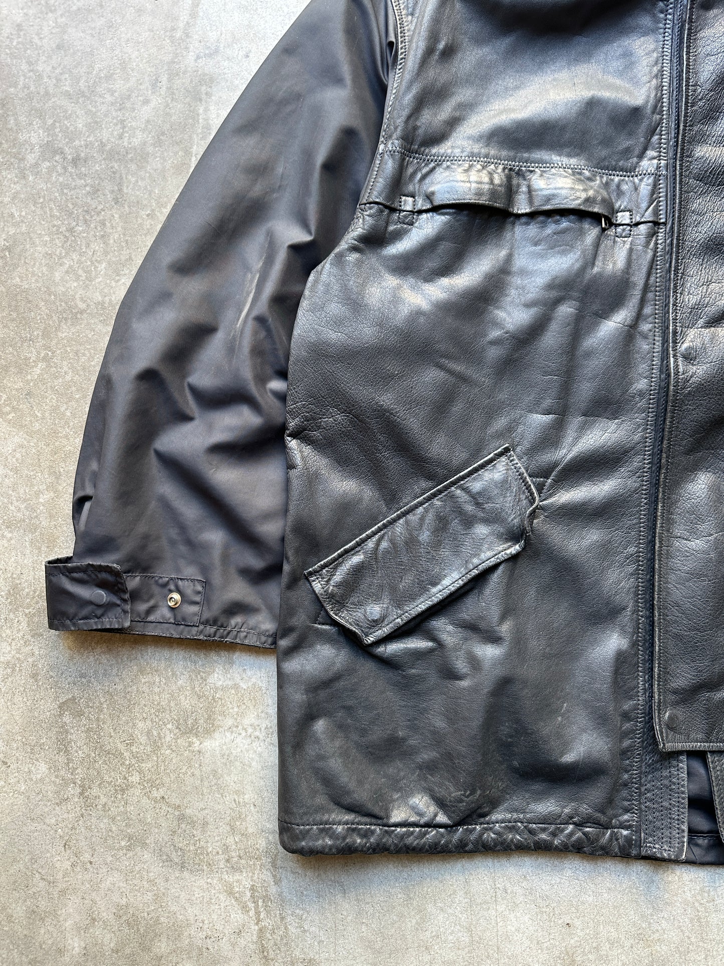 2000's BELFE PARKA LEATHER JACKET
