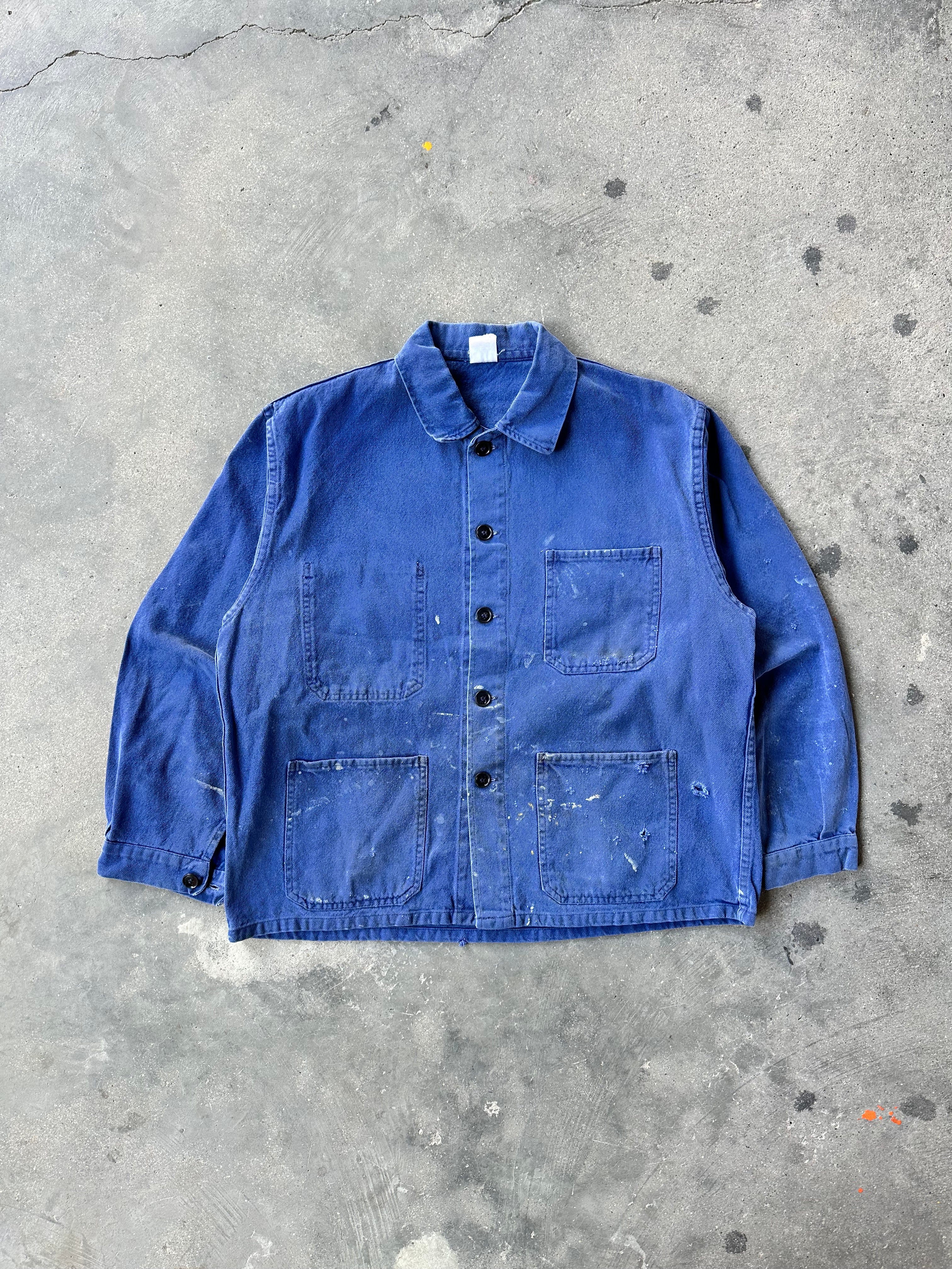 1980's BLEU FRENCH WORK JACKET | 4C Global – 4C GLOBAL