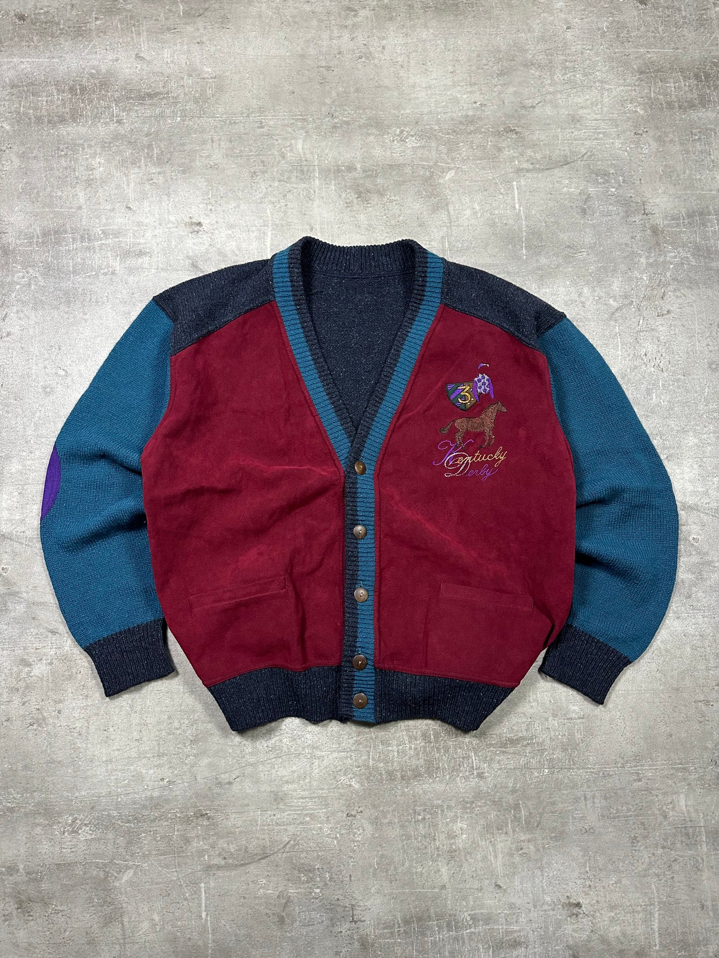 1990s KENTUCKY DERBY WOOL CARDIGAN