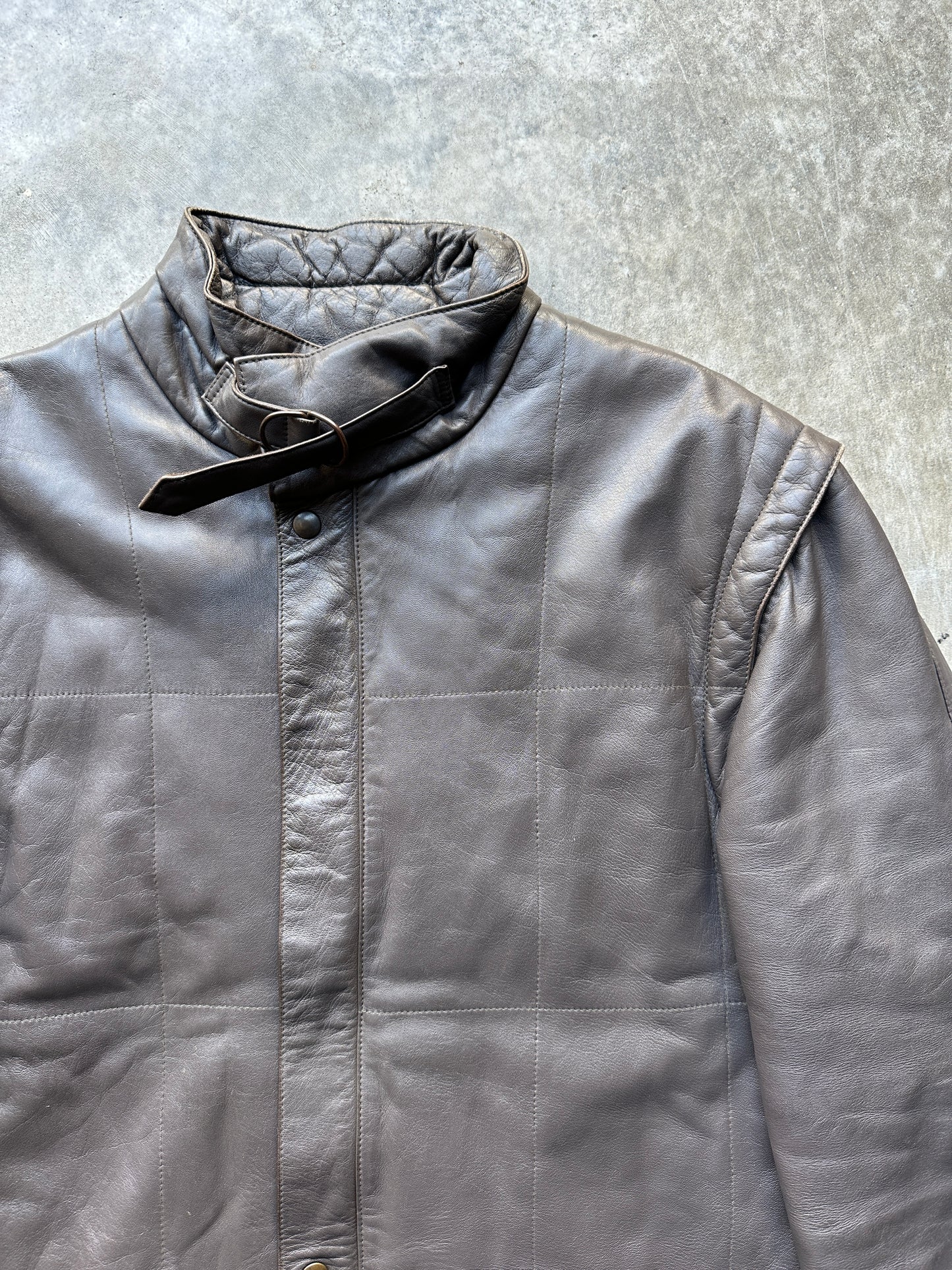 2000's MOTORCYCLE TYPE LEATHER JACKET