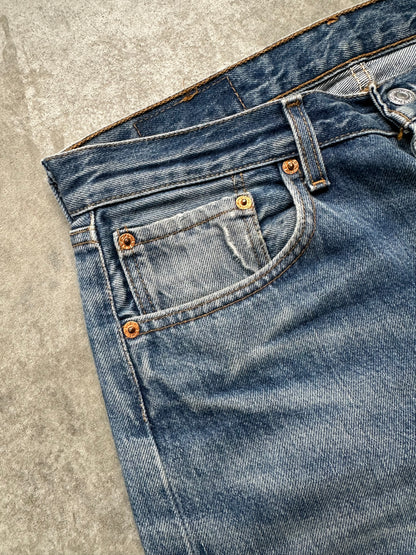 LEVIS 501 DISTRESSED DENIM 33/36