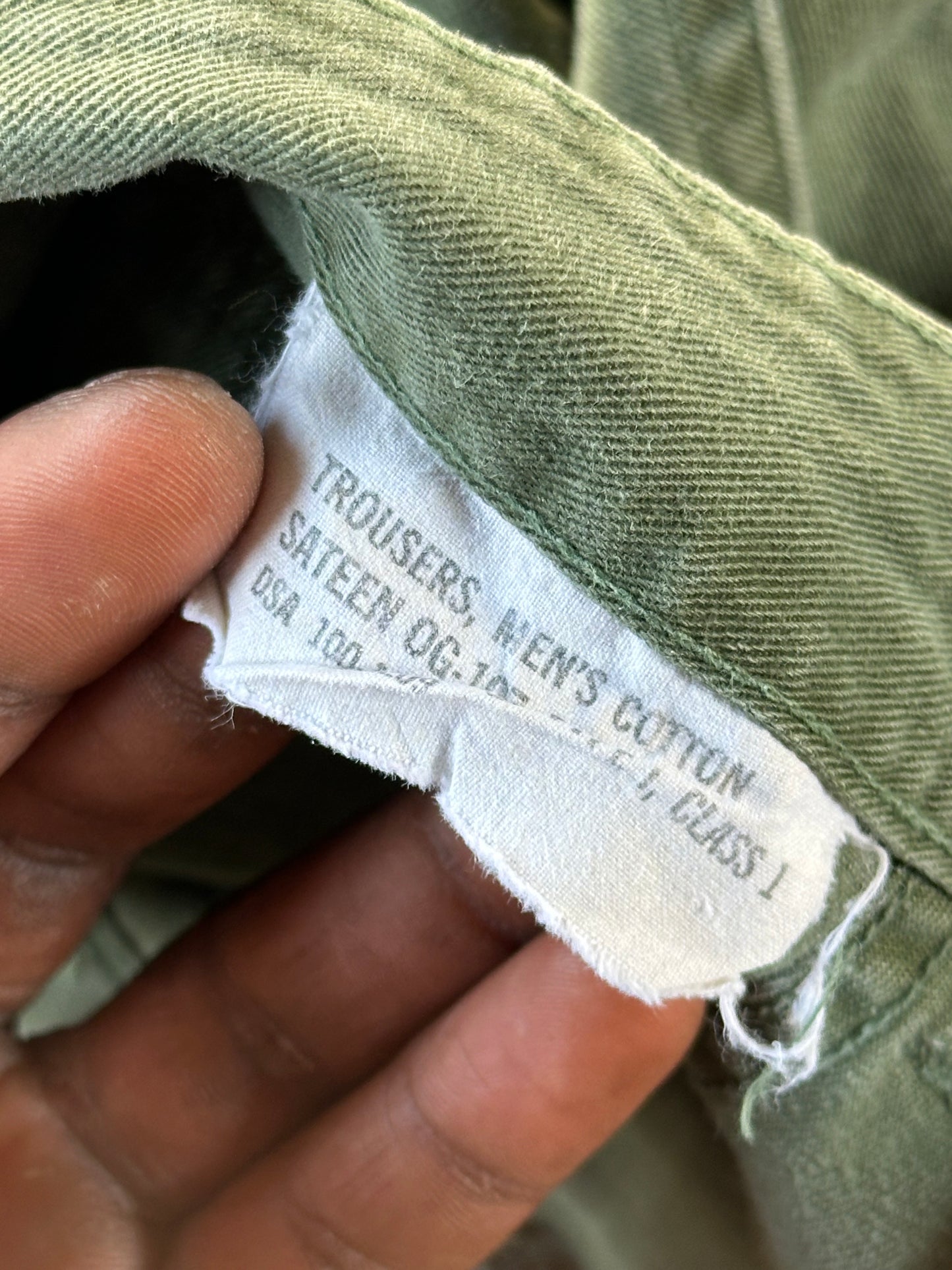 1970s US ARMY OG 107 TYPE 1 PANTS