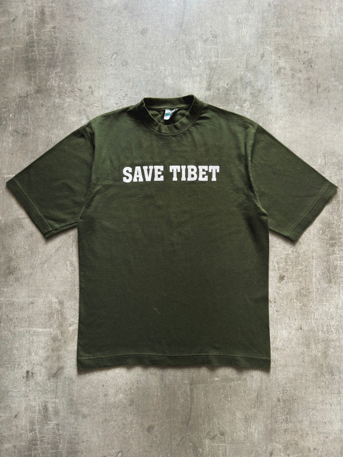 2000's SAVE TIBET GREEN TEE