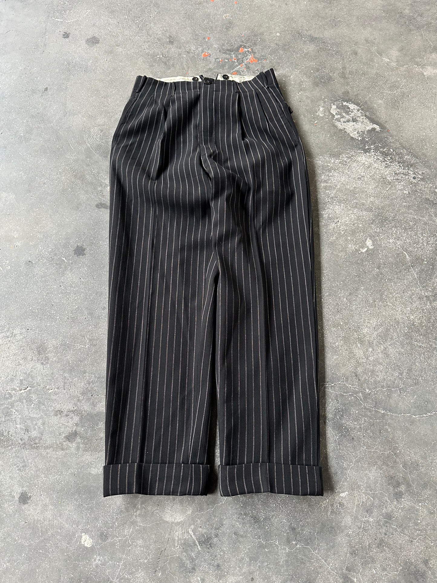 1930s-1940s VINTAGE PINSTRIPE PANTS