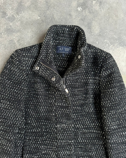 00s ARMANI JEANS BOUCLE' SNAP BUTTON COAT