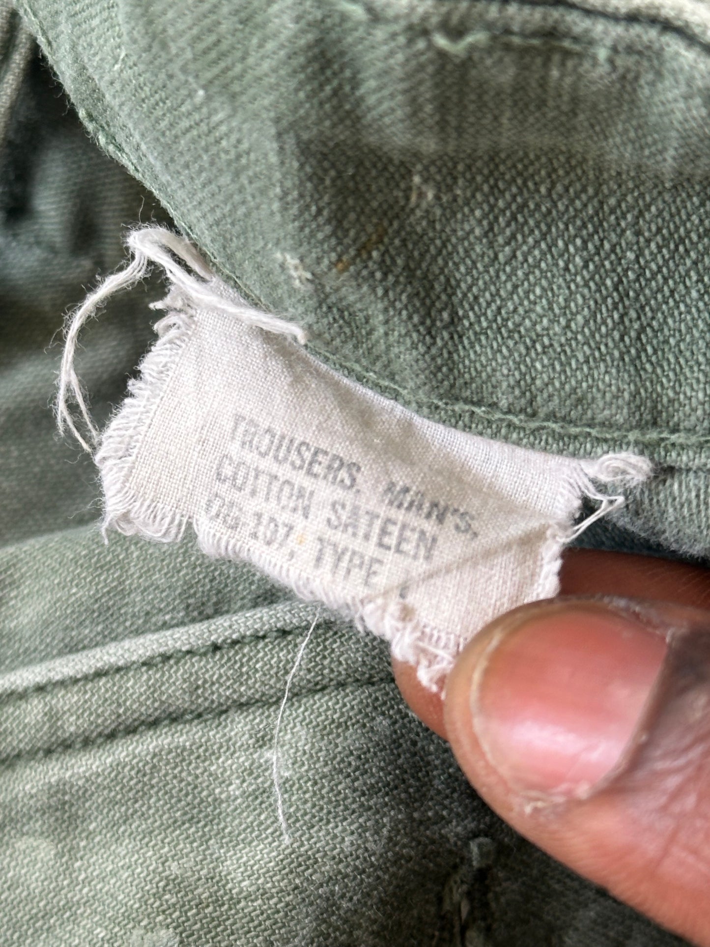 1970s US ARMY OG 107 TYPE 1 PANTS