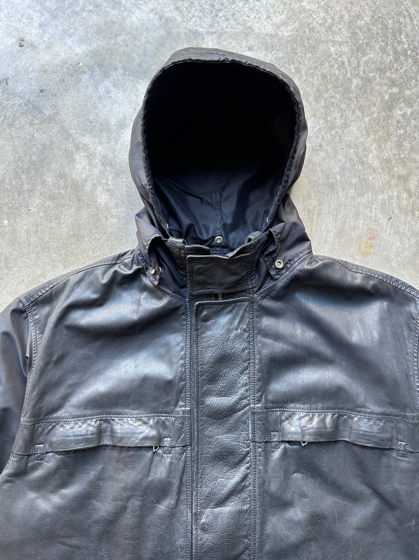2000's BELFE PARKA LEATHER JACKET