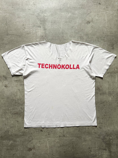 TECHNOKOLLA CROPPED NECK TEE