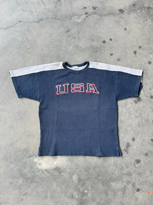 90s CHAMPION USA THERMAL WAFFLE TEE