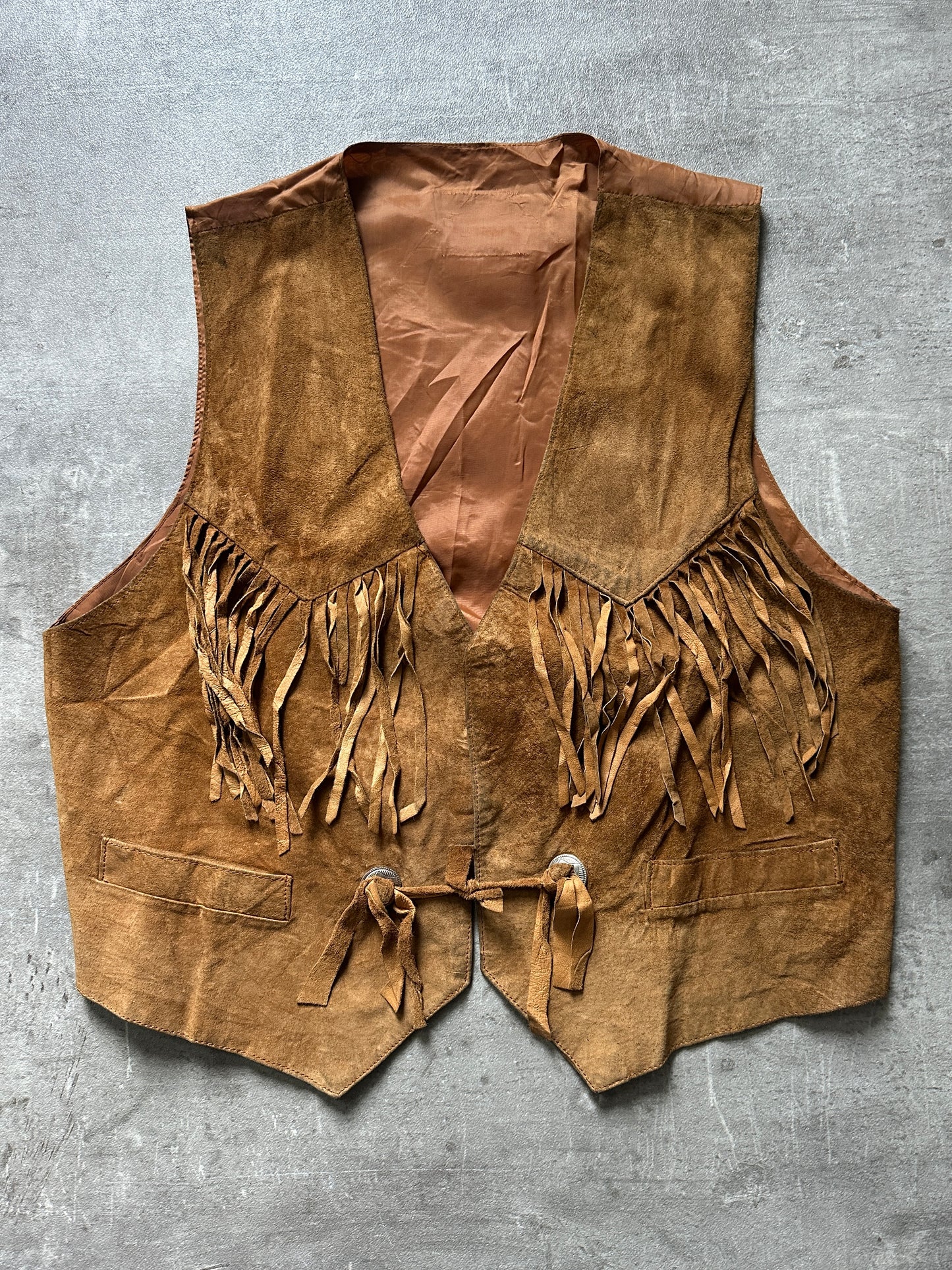 1980's TEXAS SUEDE FRINGE VEST