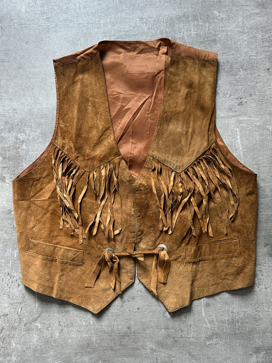 1980's TEXAS SUEDE FRINGE VEST