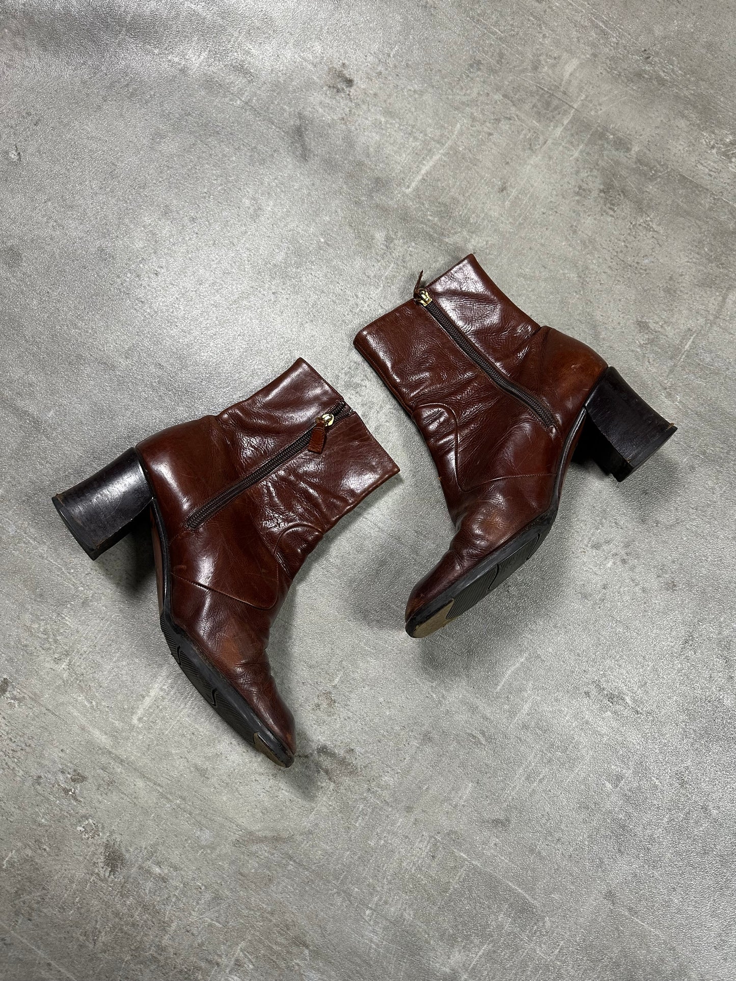 SQUARE TOE LEATHER SHOES