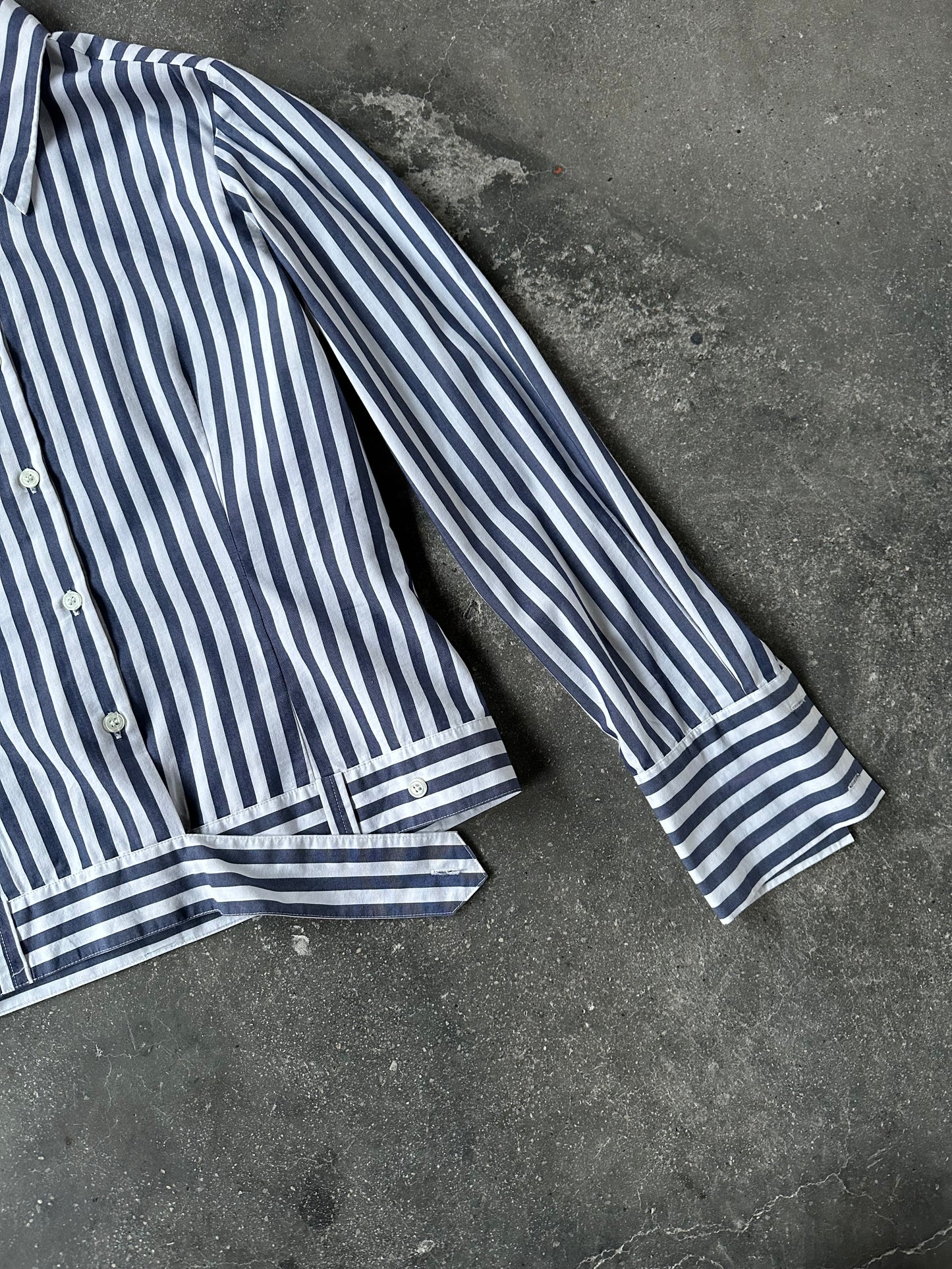 WOMAN STRIPES CROP SHIRTS