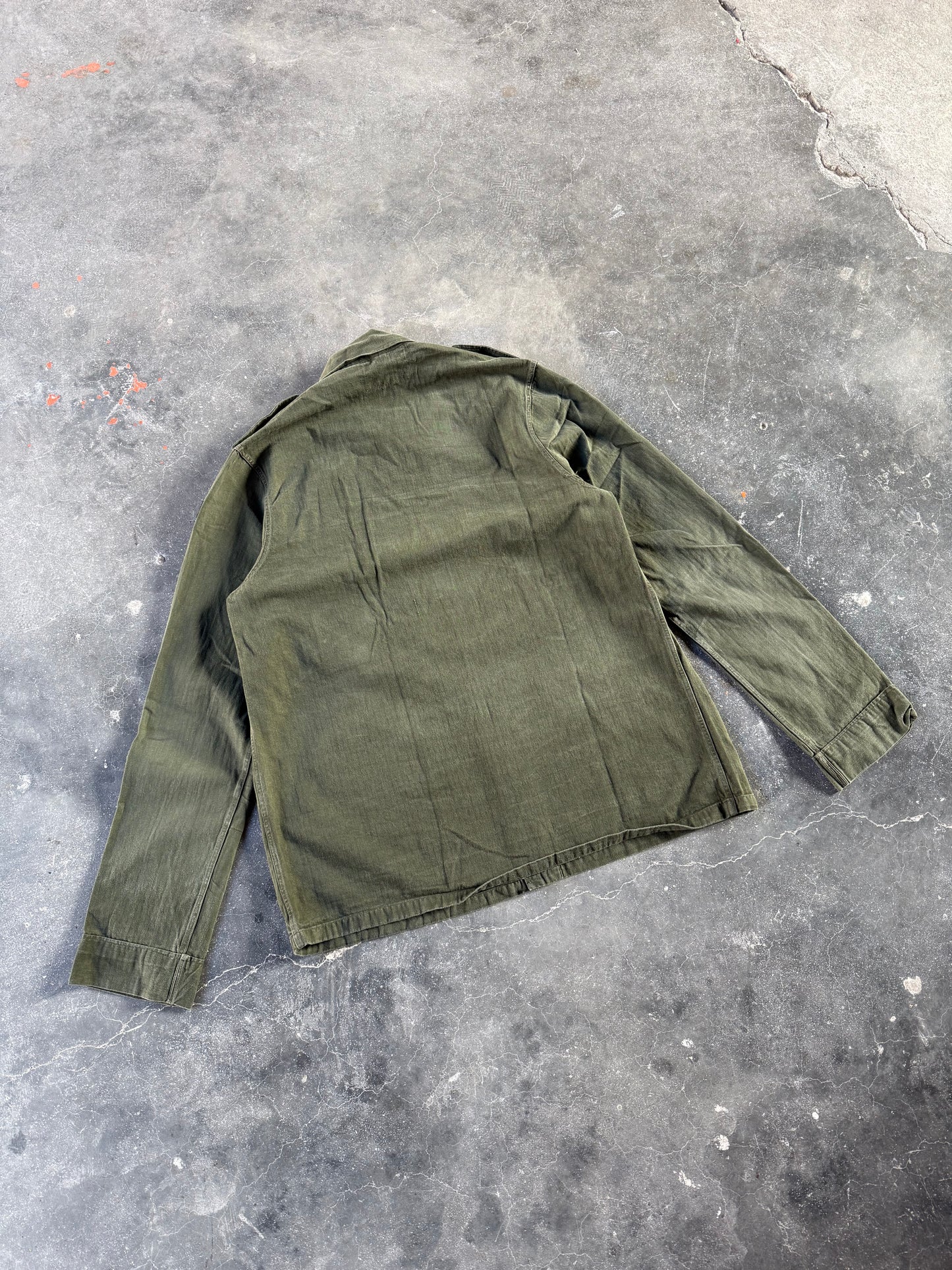 1970s DUTCH ARMY HBT UNIFORM SHIRT