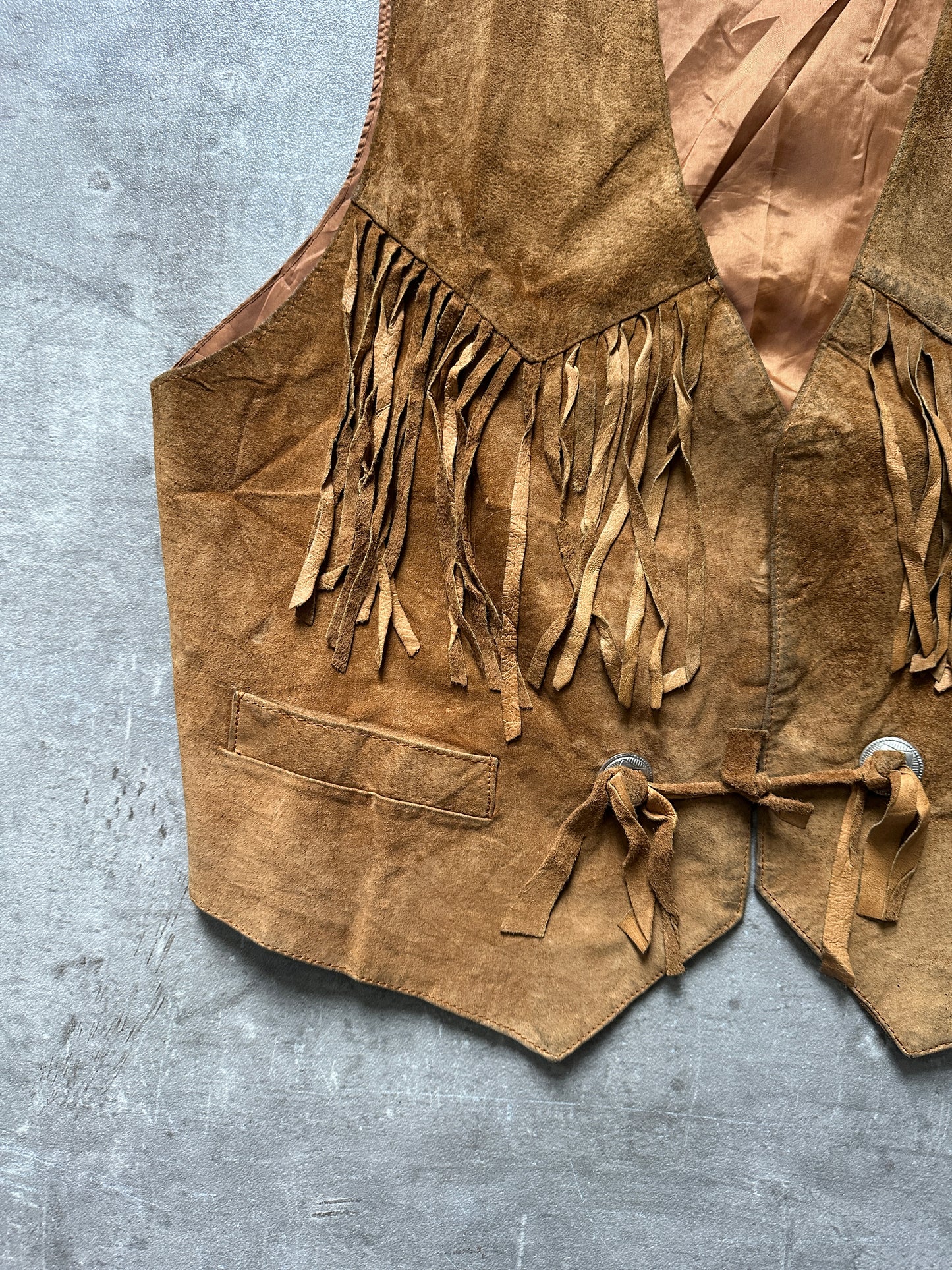 1980's TEXAS SUEDE FRINGE VEST
