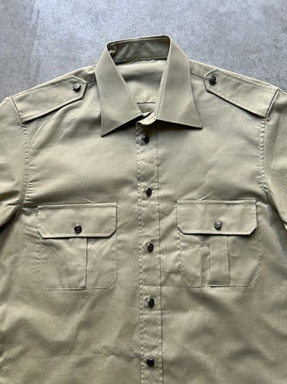 2000s ITALIAN ARMY BEIGE SHIRT