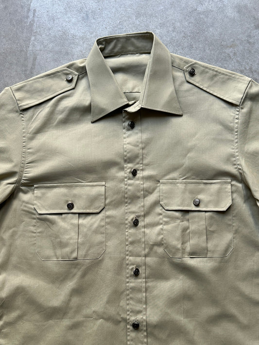 2000s ITALIAN ARMY BEIGE SHIRT